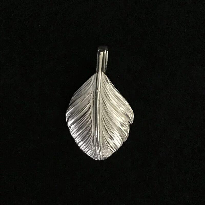 Silver Heart Pendant-Facing left  | Goros Feather Authorized Dealer