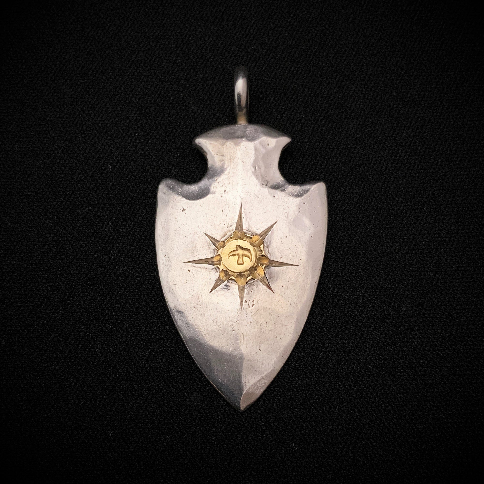 Arrowhead with 18K Gold - Large | Goro&#39;s Feather Authorized Dealer