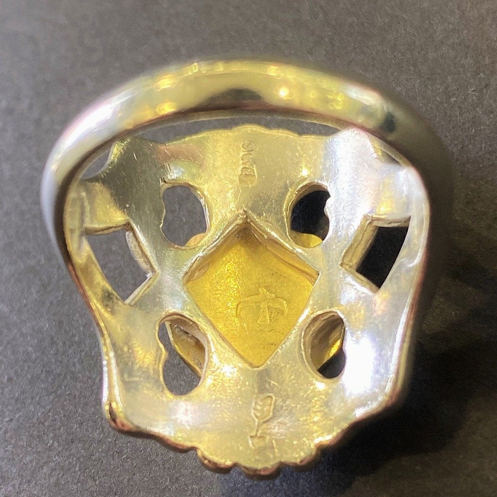 Cast Ring with 18K Gold | Goro&#39;s Native Feather Authorized Dealer