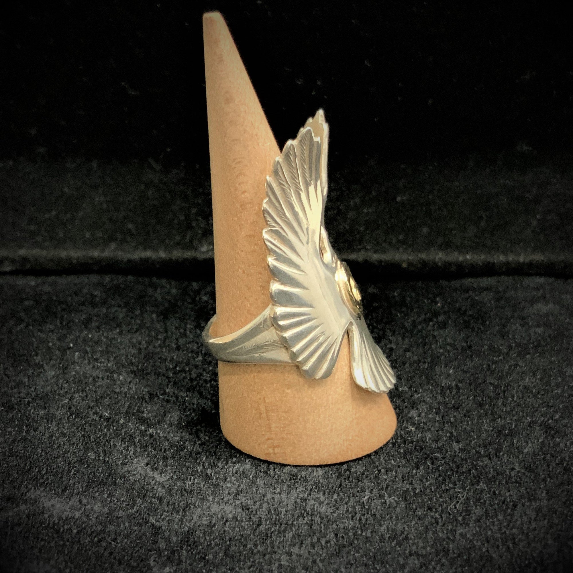 Eagle Ring with 18K Gold | Goro&#39;s Feather Authorized Dealer