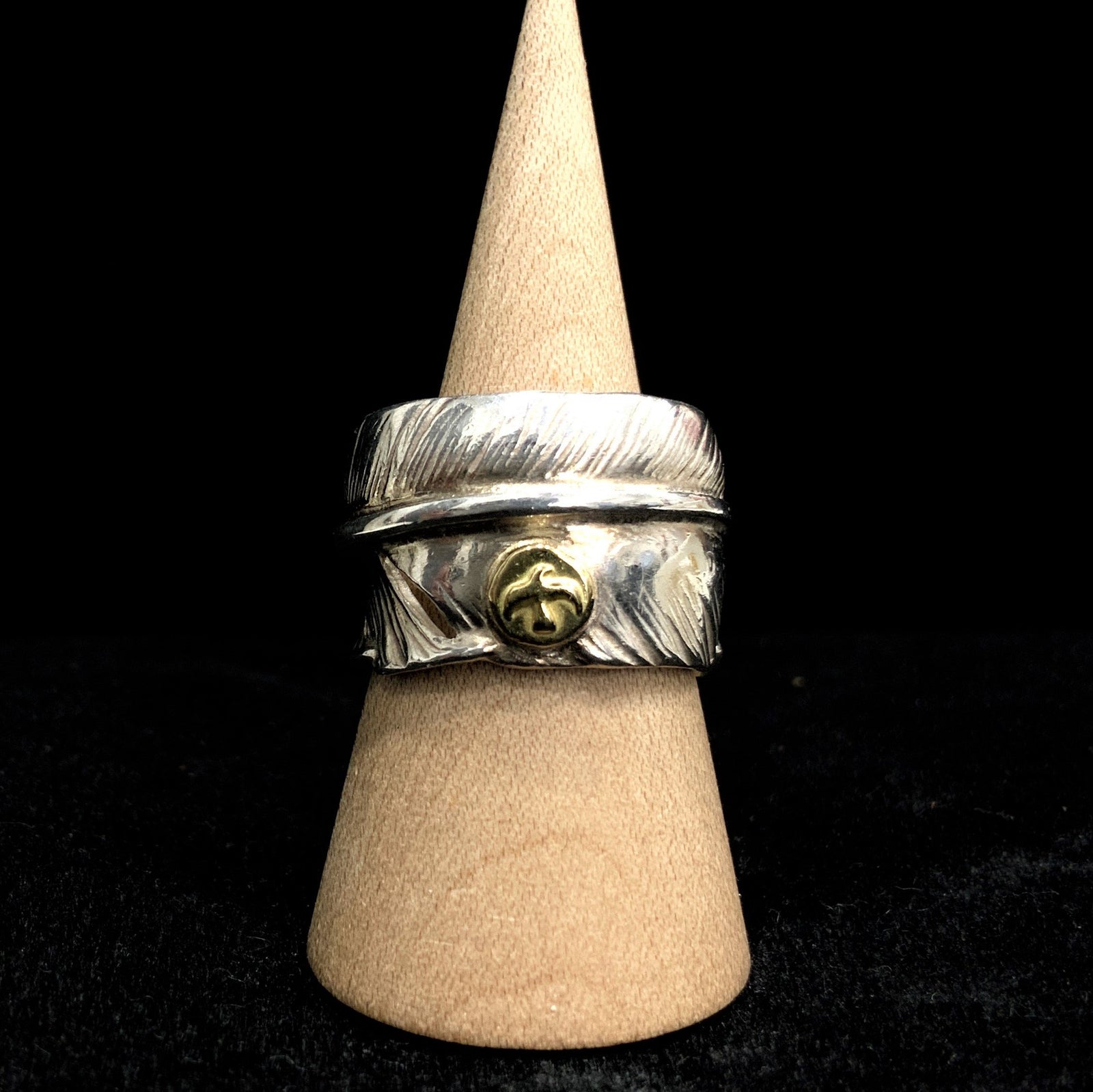 Feather Ring with Metal: S/G - Native Feather | 日本のGoro's専門店
