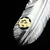 Feather with Silver Claw - Facing Right | Goro&#39;s Feather Authorized Dealer