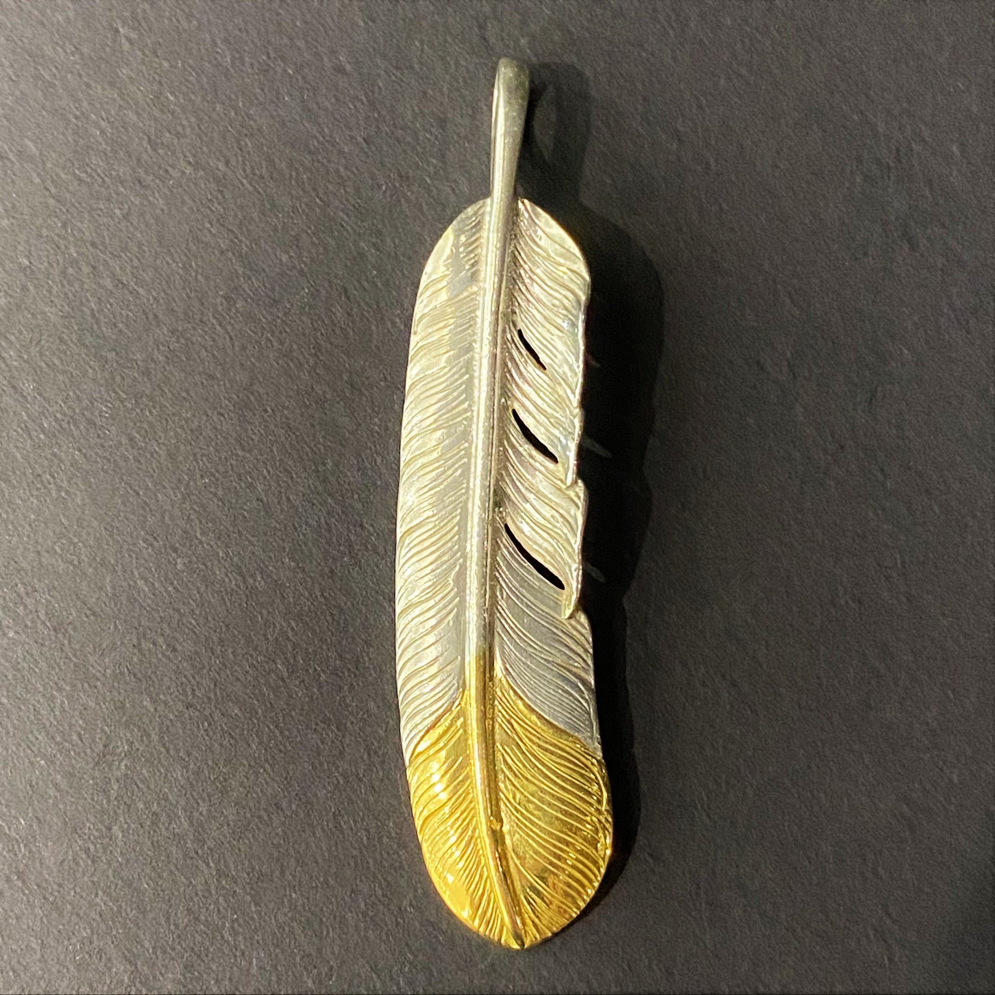 Gold Tip Feather - Facing Left | Goros Authorized Dealer
