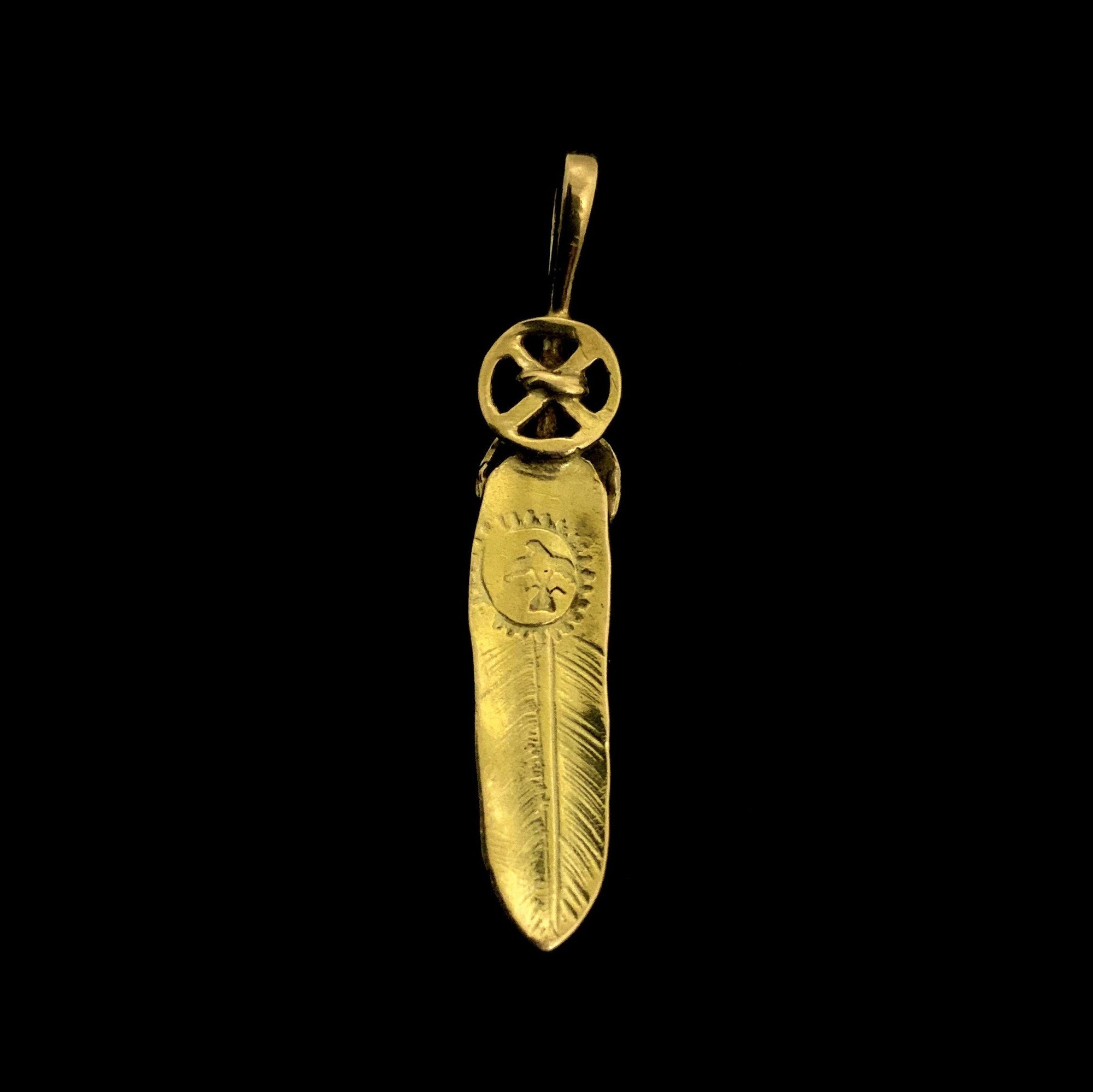 Heart Wheel Feather - 18K Gold | Goro&#39;s Feather Authorized Dealer