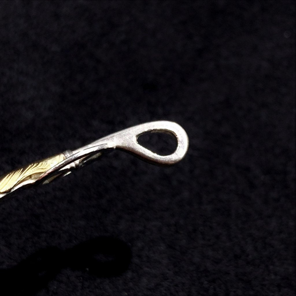 Heart Wheel Feather - Silver and Gold | Goro&#39;s Native Feather Authorized Dealer