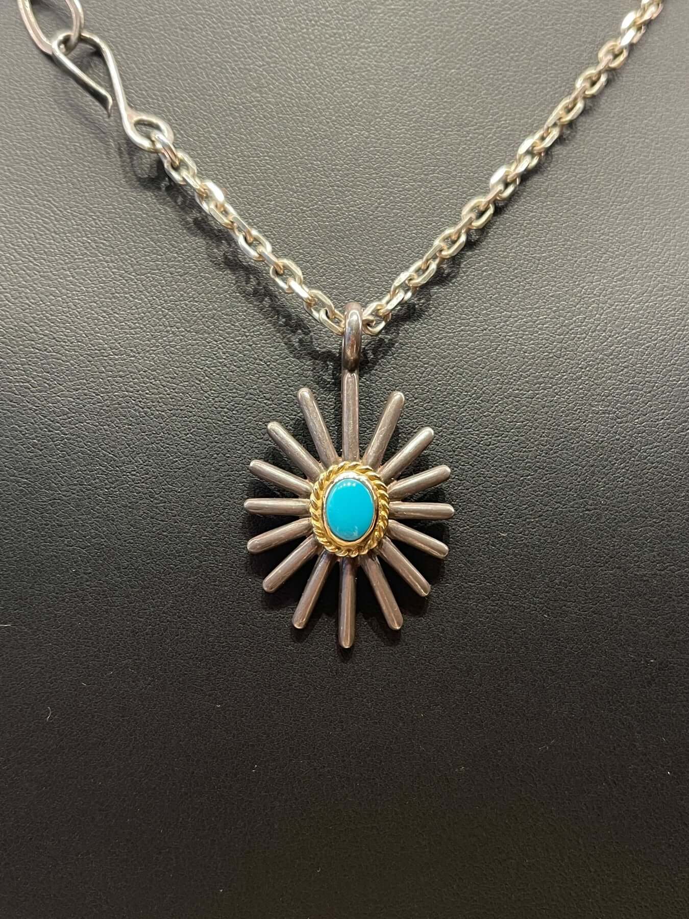 Goros Sea Urchin With Gold Rope Turquoise Setup
