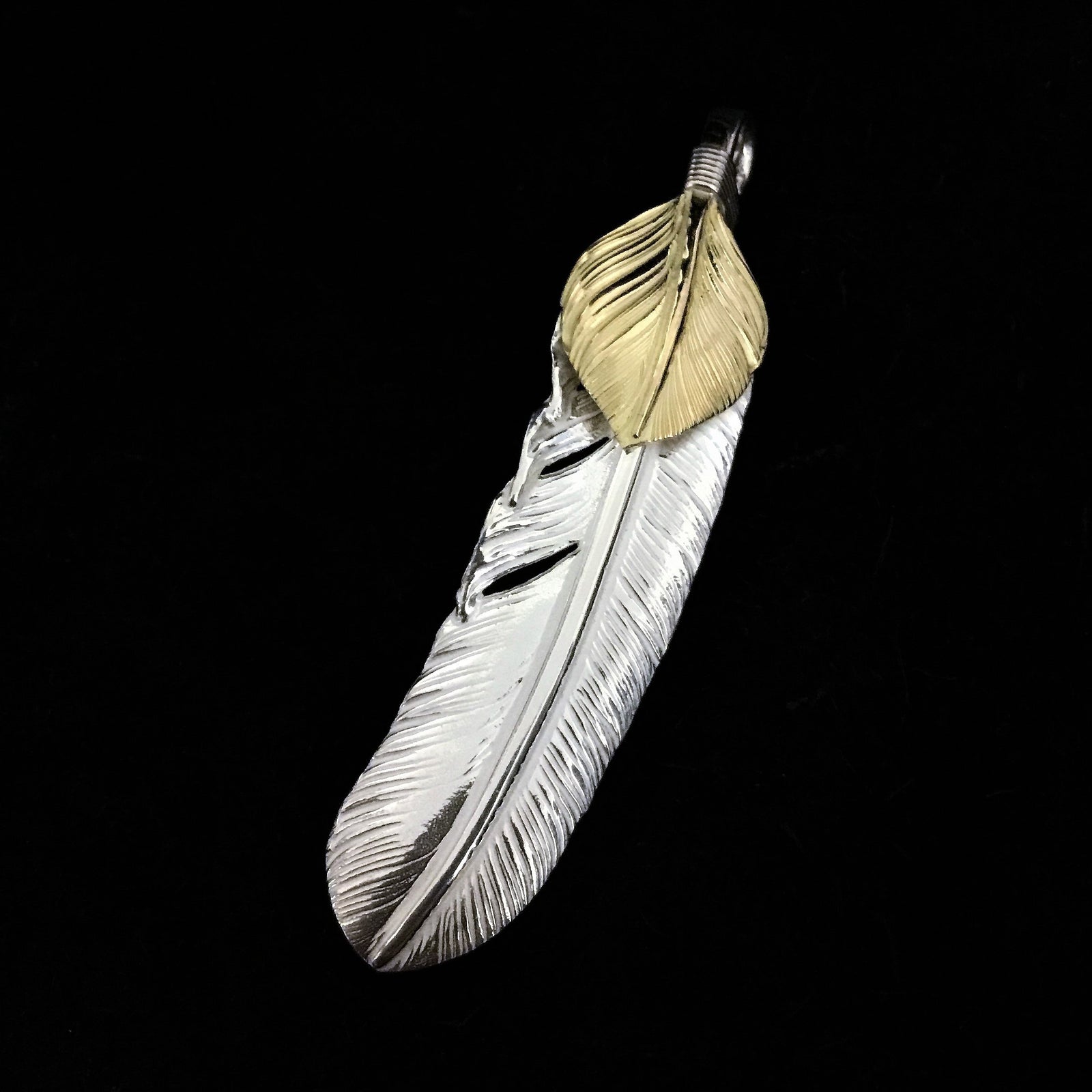 Goros XL Feather: Sil & Gold - Native Feather | 日本のGoro's専門店