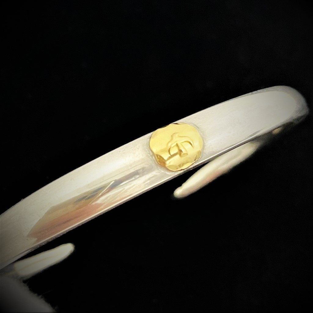 Silver and Gold Face Bracelet | Goros Authorized Dealer
