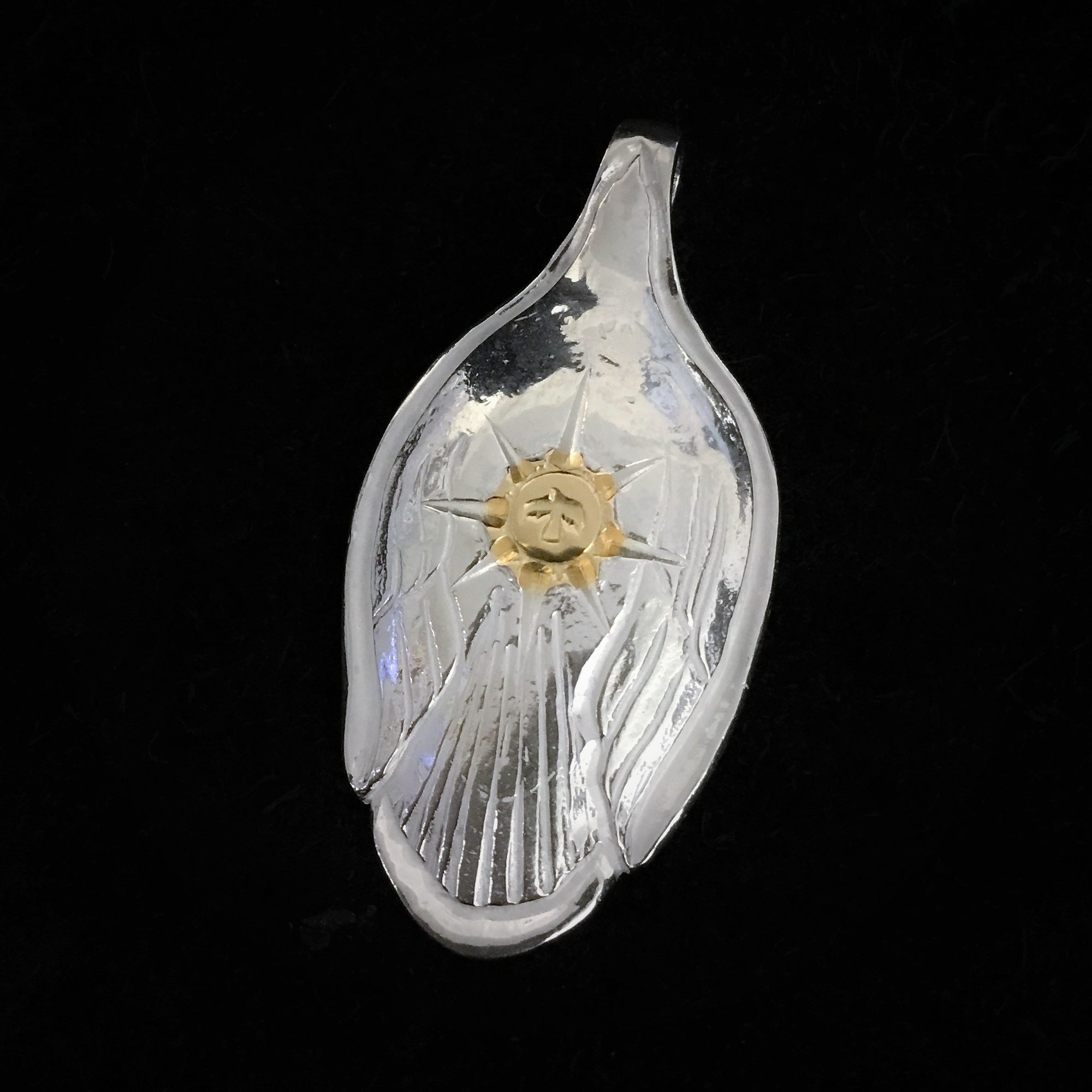 Spoon Pendant with 18K Gold | Goros Authorized Dealer