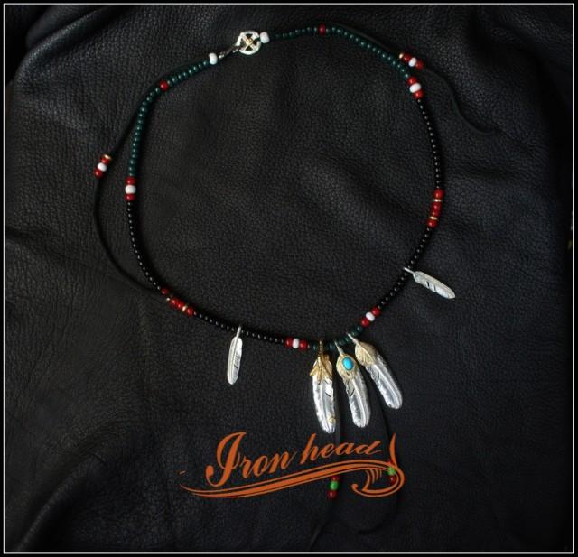 Triple Silver, Gold and Turquoise Feather Setup | Goro&#39;s Feather Authorized Dealer