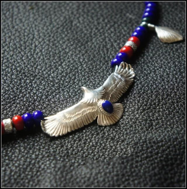 Eagle with Blue Beads Setup | Goro&#39;s Feather Authorized Dealer