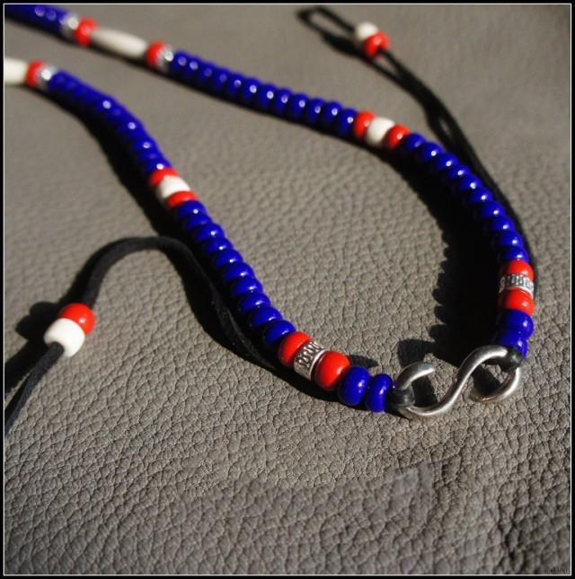 Eagle with Blue Beads Setup | Goro&#39;s FeatherAuthorized Dealer