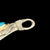 Turquoise Feather Silver Rope - Facing Left | Goro&#39;s Native Feather Authorized Dealer