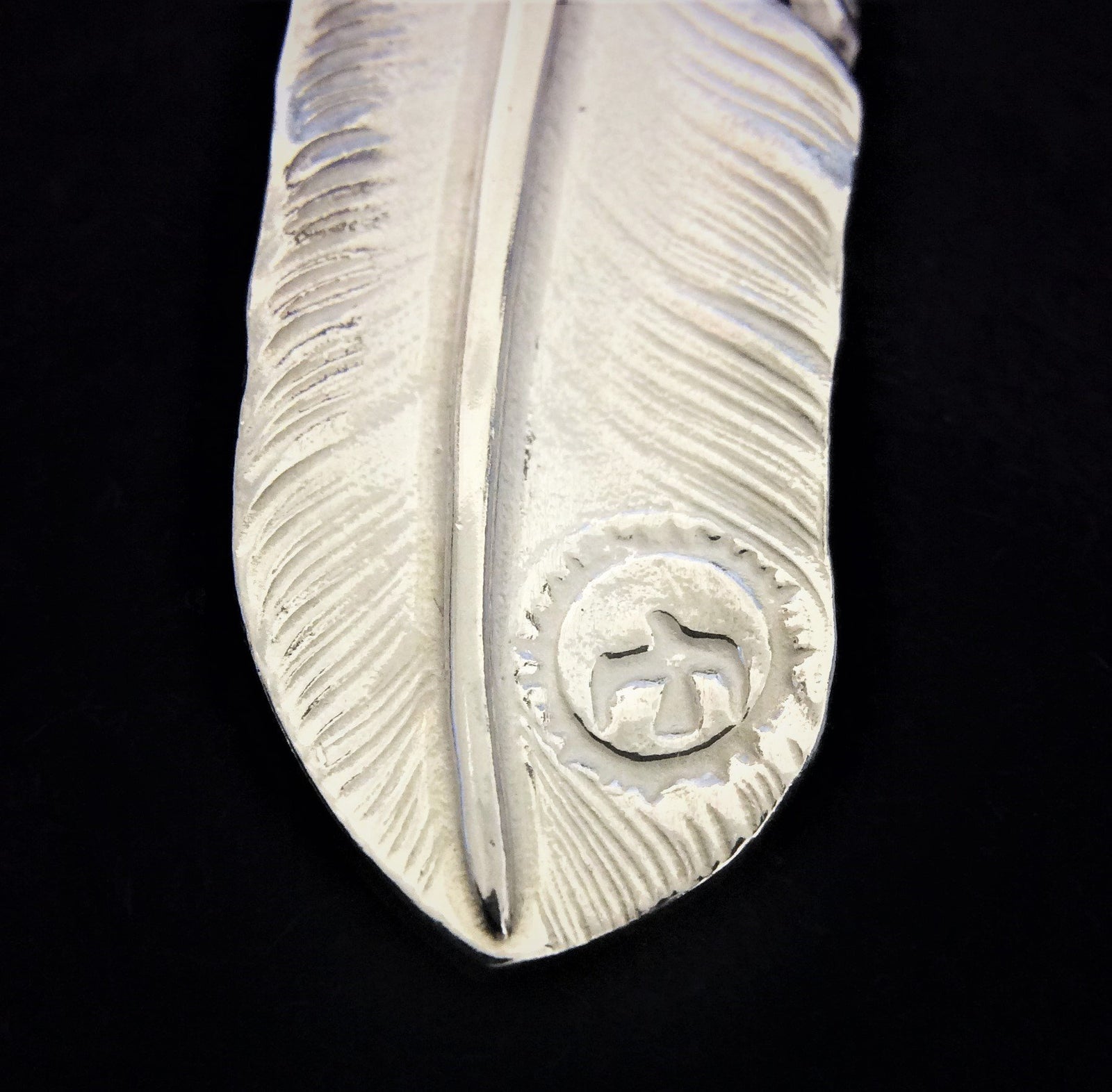 Turquoise Feather Silver Rope - Facing Right | Goro&#39;s Authorized Dealer