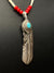Goros Silver Top Silver Rope Turquoise Feather Setup