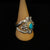 Turquoise - Cast Ring with Gold Rope | Goro&#39;s Authorized Dealer