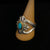 Turquoise - Cast Ring with Gold Rope | Goro&#39;s Authorized Dealer