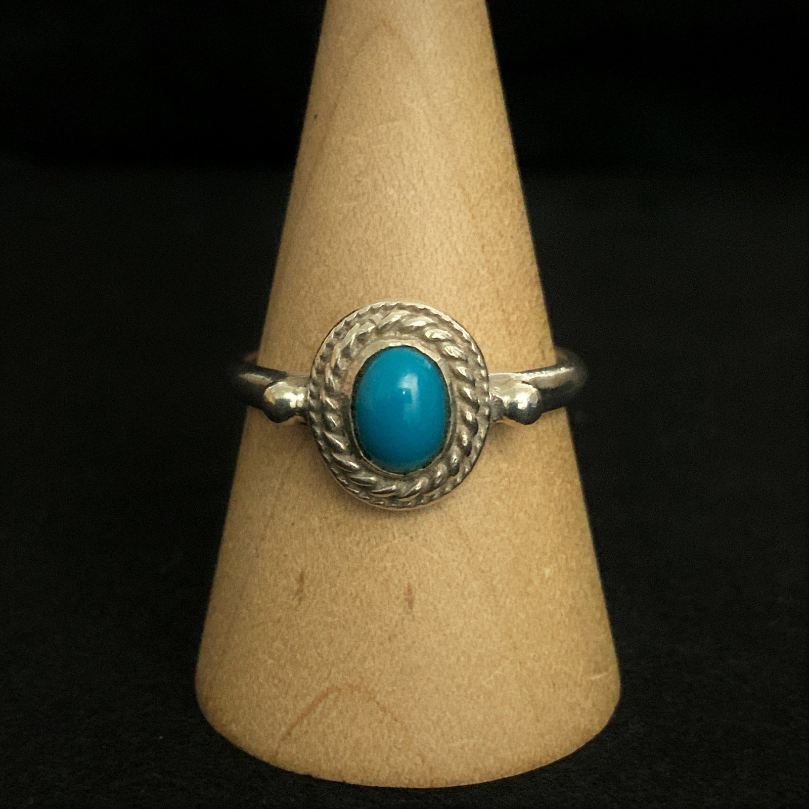 Silver Rope Turquoise Ring | Goros Feather Authorized Dealer
