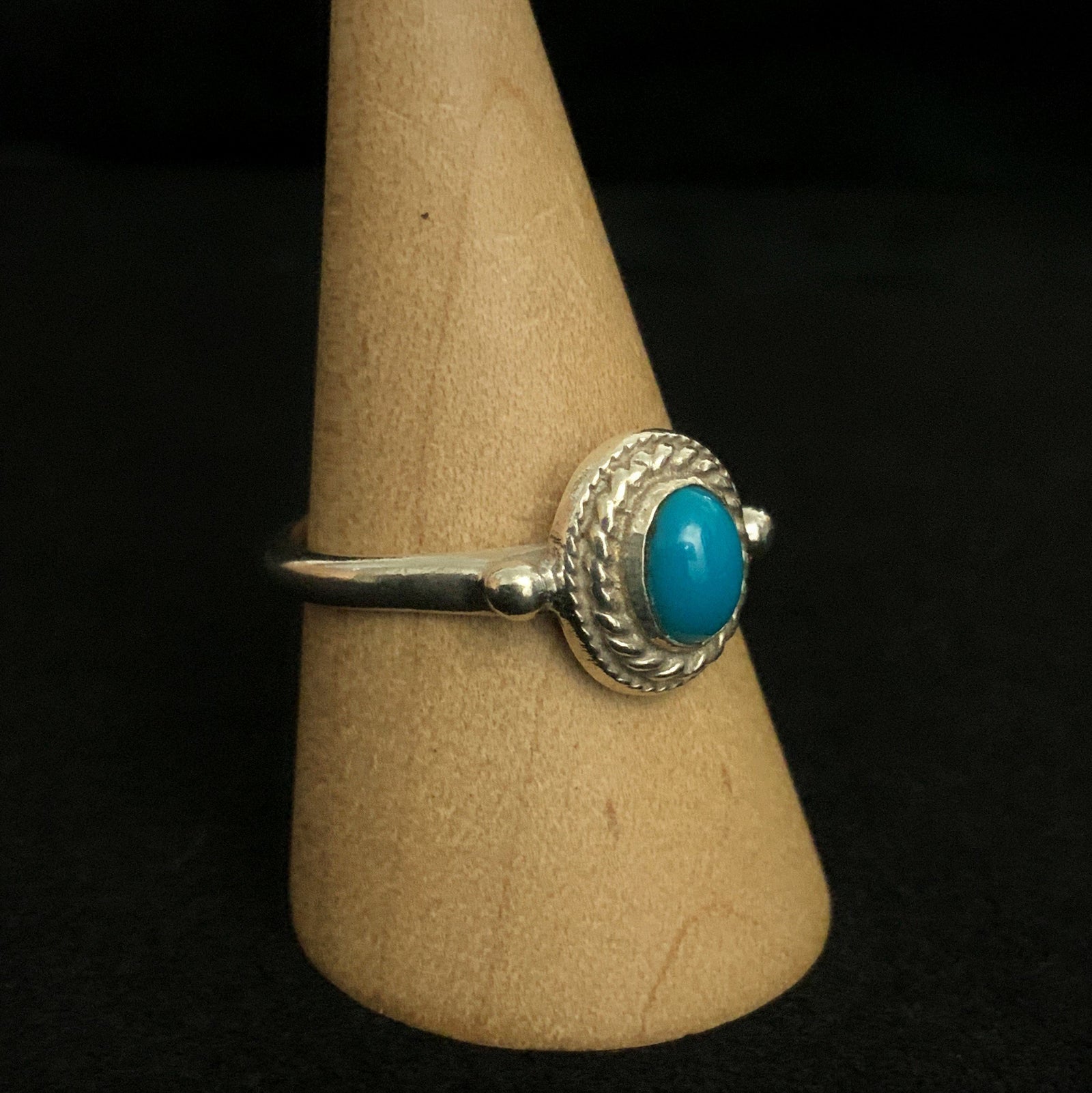 Silver Rope Turquoise Ring | Goro&#39;s Feather Authorized Dealer