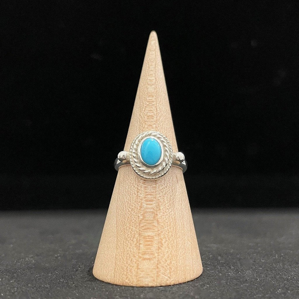 Silver Rope Turquoise Ring | Goros Authorized Dealer