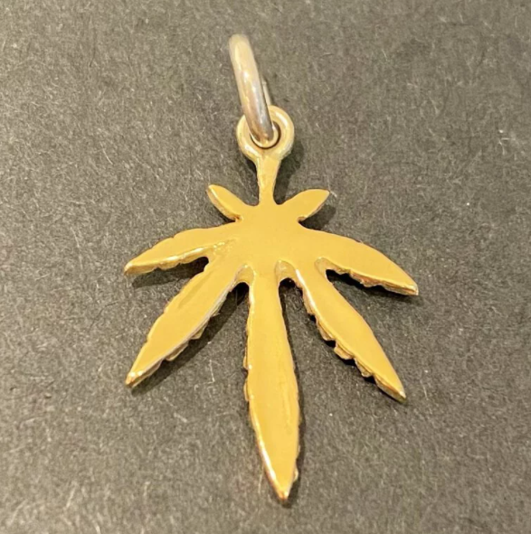 Gold Grass Pendant - Small | Goros FeatherAuthorized Dealer