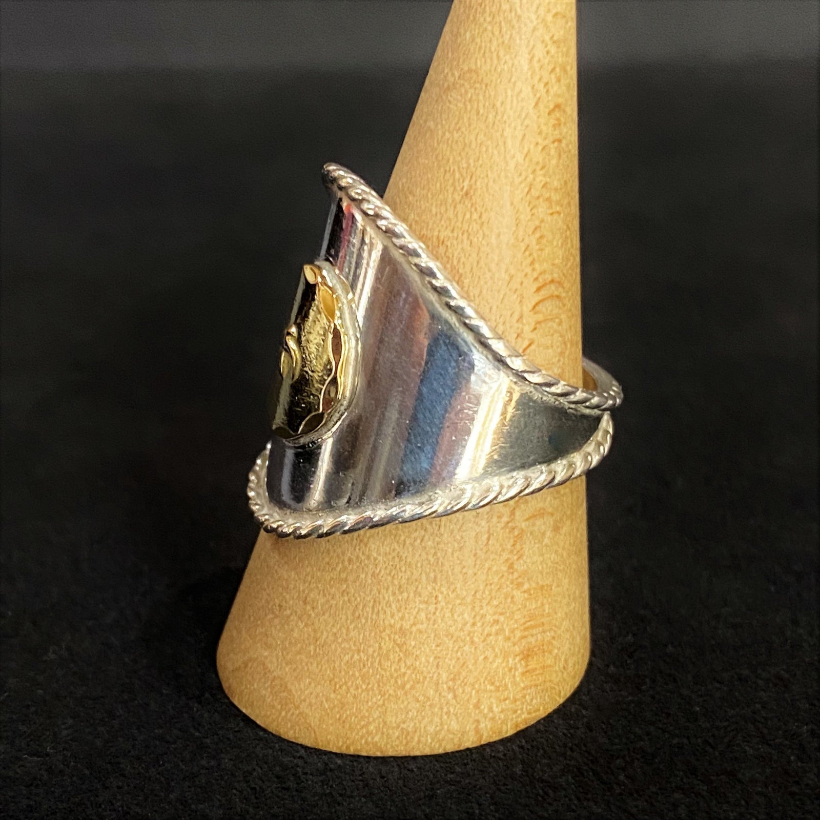 Silver Rope - Ring with Gold Metal | Goros Authorized Dealer