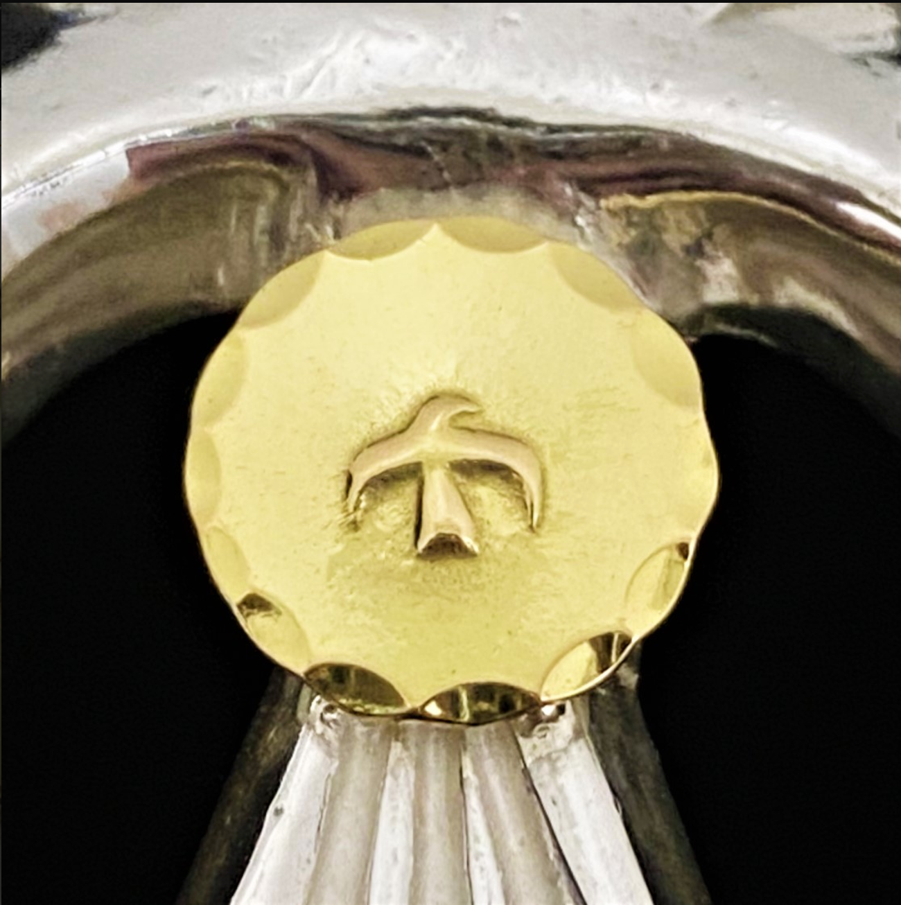 Najone with Two Point Gold Rope Turquoise-Extra Large | Goro&#39;s Feather Authorized Dealer