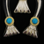 Najone with Two Point Gold Rope Turquoise-Extra Large | Goros Feather Authorized Dealer