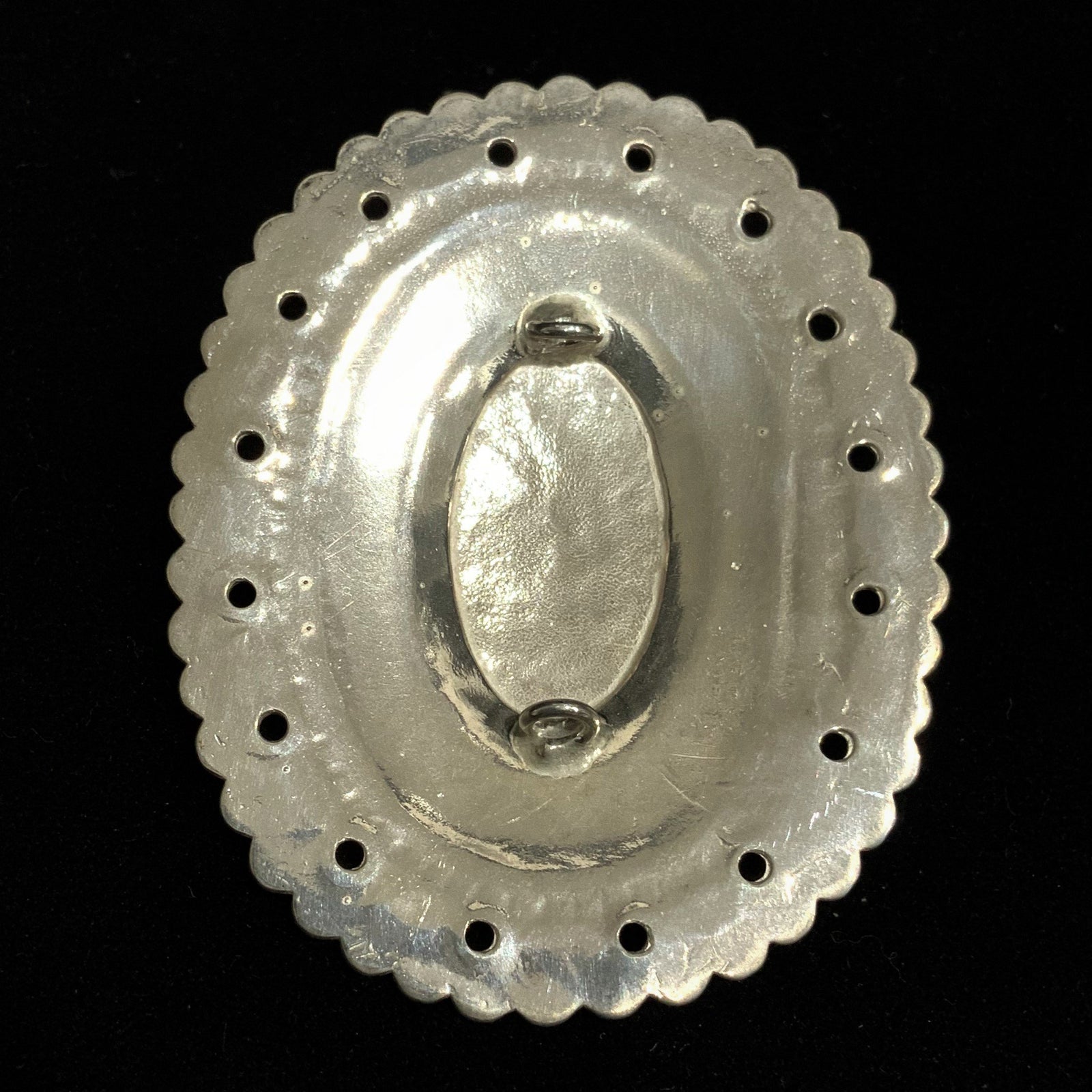 Flower Concho with Gold Rope Turquoise - Large | Goro&#39;s Native Feather Authorized Dealer