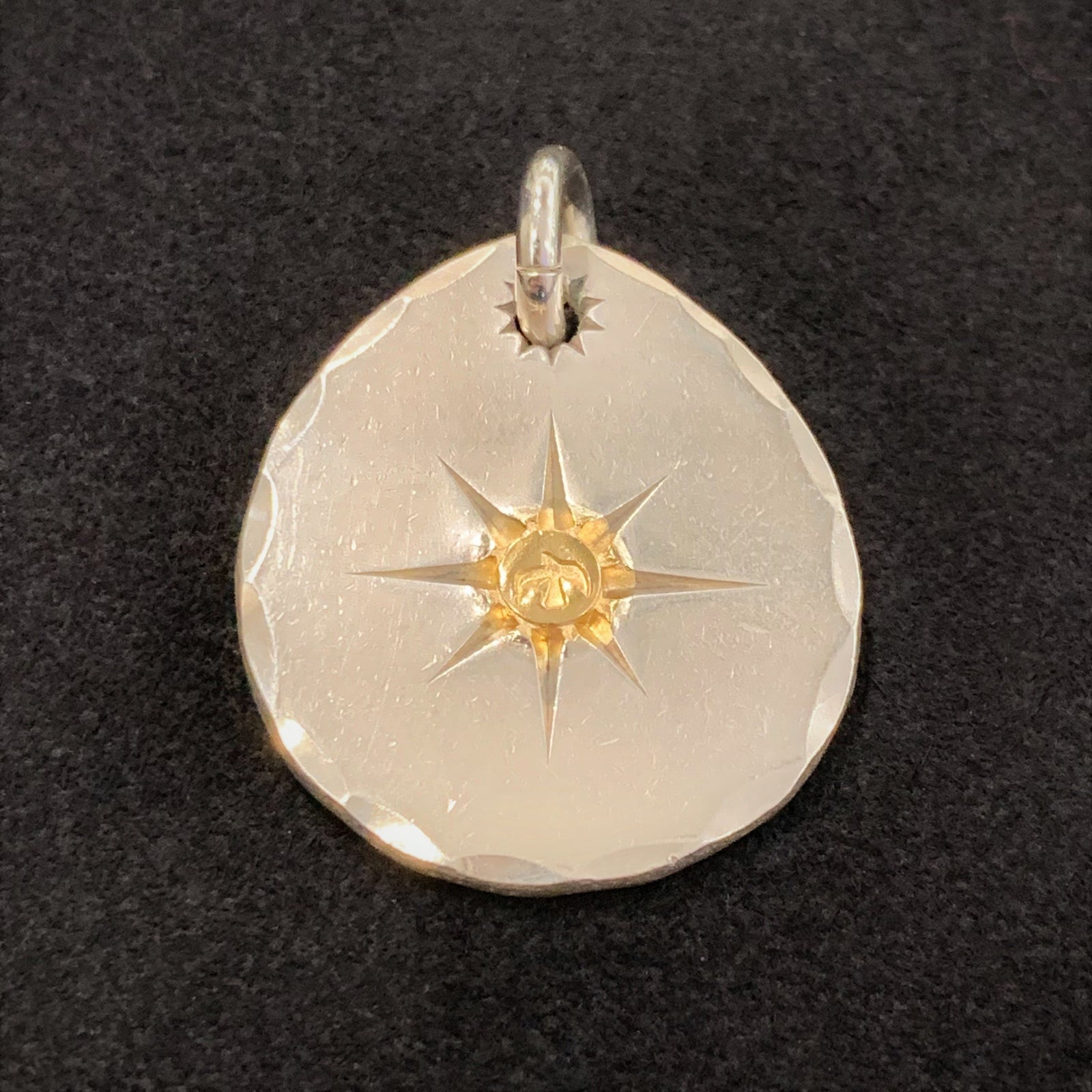 Metal Pendant-Silver and Gold | Goro&#39;s Feather Authorized Dealer