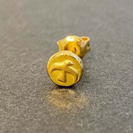 Goros Metal Earrings With 18K Gold