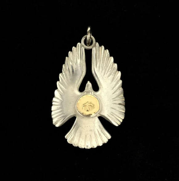 Eagle Pendant with 18K Gold | Goro&#39;s Native Feather Authorized Dealer